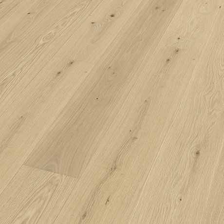 Nahaufnahme einer hellen Eichenholz-Dielenoberfläche